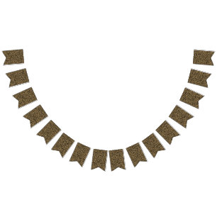 Hearts Leopard Pattern in Natural Colours Bunting Flags