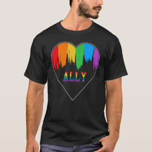 Hearts Lgbt Equality Love Lgbtq Rainbow Flag Gay P T-Shirt