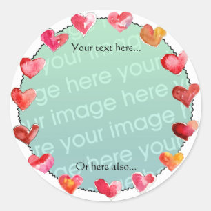 Hearts Line Large- Make Your Own Stickers