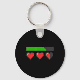 Hearts Loading Like A Video Game Valentines Graphi Keychain