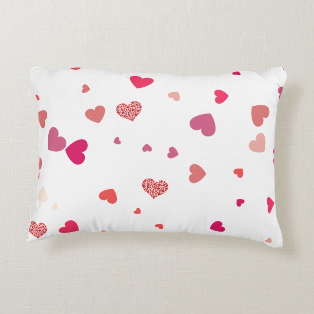 Hearts - love accent pillow (Back)