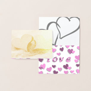 Hearts Love Date Personalize Destiny Destiny'S Foil Card