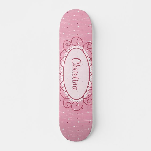 Hearts & Love Mini Skateboard (Front)