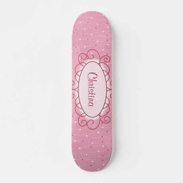 Hearts & Love Old School Skateboard (Front)