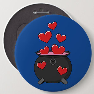 Hearts Love Potion 6 Inch Round Button