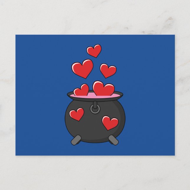 Hearts Love Potion Holiday Postcard (Front)
