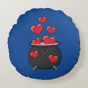 Hearts Love Potion Round Pillow