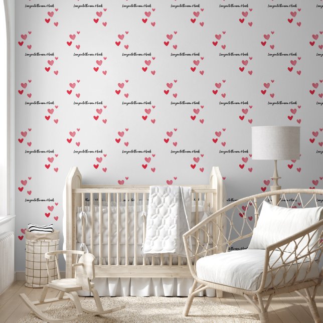 Hearts Love You To The Moon Wallpaper (Kids)