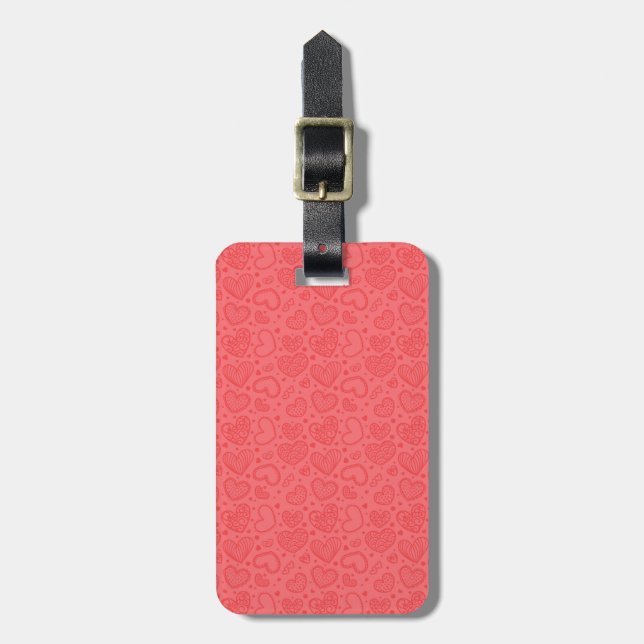 Hearts Luggage Tag Love (Front Vertical)