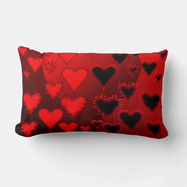 Hearts Lumbar Pillow (Front)