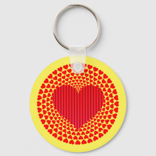 Hearts Mandala Design-25870 Keychain