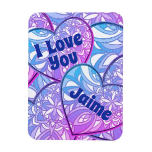 Hearts Mandala I Love You Magnet