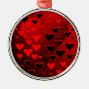 Hearts Metal Ornament