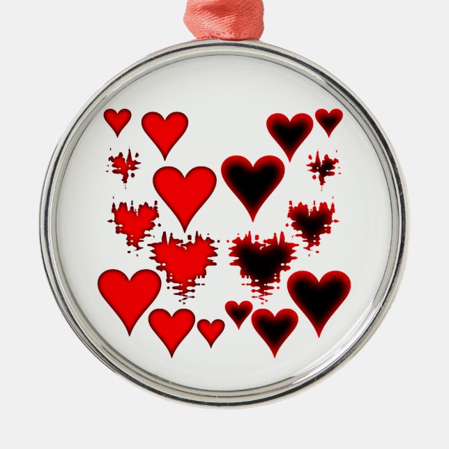 Hearts Metal Ornament (Front)