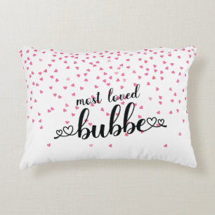 Hearts Most Loved Bubbe Accent Pillow