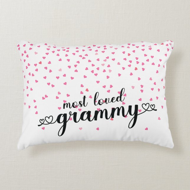 Hearts Most Loved Glammy Accent Pillow (Front)