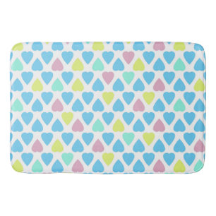 Hearts multicolor bath mat