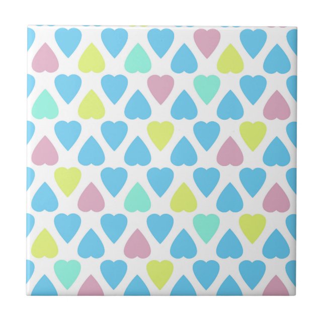 Hearts multicolor tile (Front)