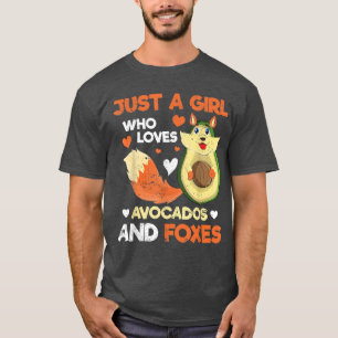 Hearts Nature Animal Lover Girls Women Cute Avocad T-Shirt