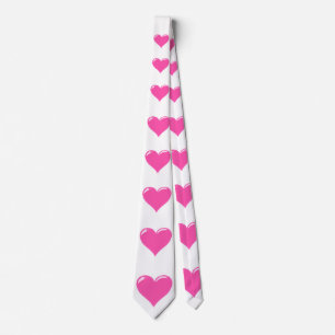 Hearts Neck Tie Pink - Your Colours