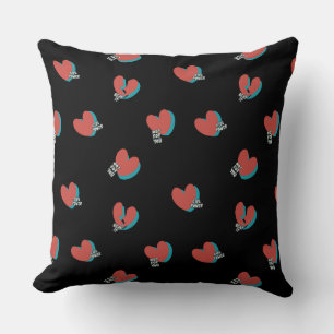 Hearts, NOT for you   Girl Power Throw Pillow