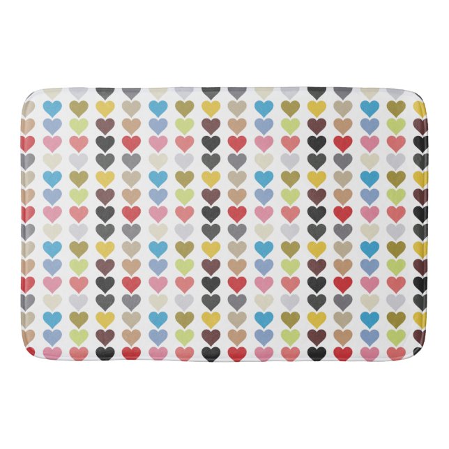 Hearts Of Color  Bath Mat (Front)