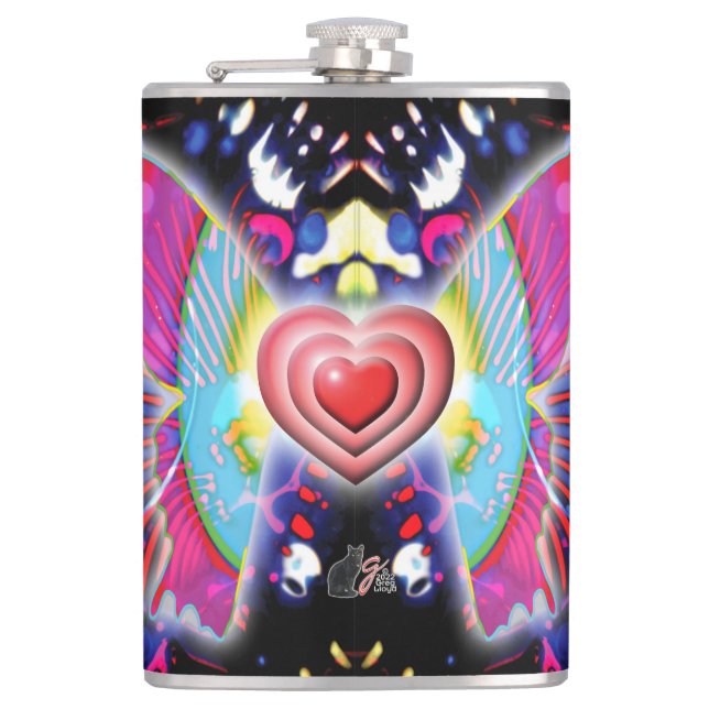 Hearts Of Glys Hip Flask (Front)