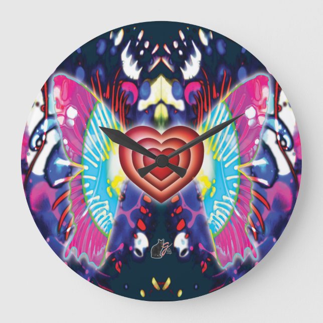 Hearts Of Glys Large Clock (Front)