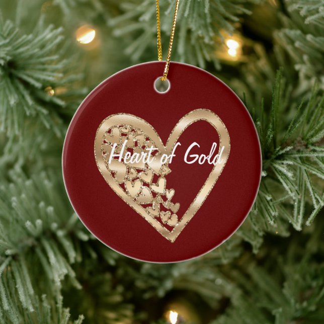 Hearts of Gold Ceramic Ornament (Tree)