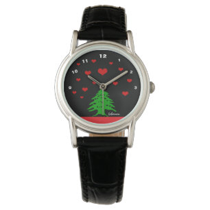 Hearts of Lebanon & Lebanese flag fashion / Love Watch