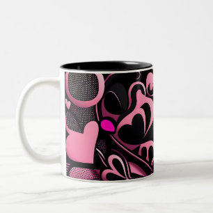 Hearts of love 11 Two-Tone coffee mug