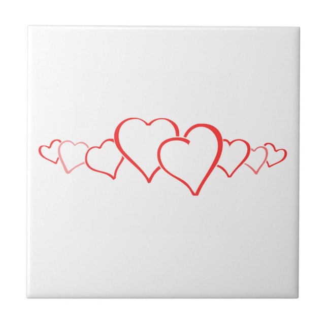 hearts of love Ceramic Tile (Front)