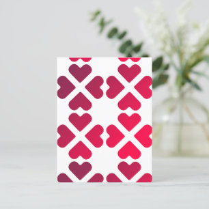 hearts of love postcard