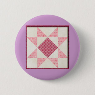Hearts of Love Quilt 2 Inch Round Button