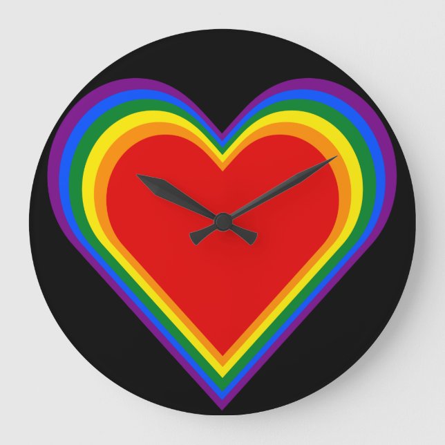 Hearts of Pride Large Clock (Front)