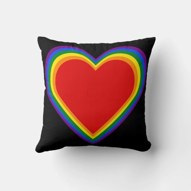 Hearts of Pride Throw Pillow (Back)