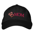 Hearts on a Cap for Mom Custom Embroidery