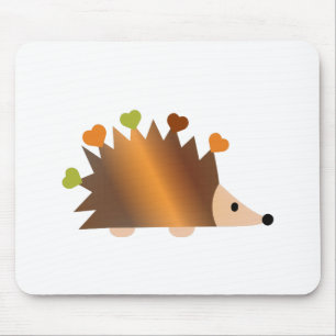 Hearts on a Hedgehog Mouse Pad