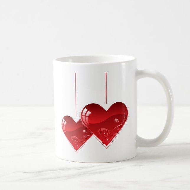 Hearts on a String Coffee Mug (Right)