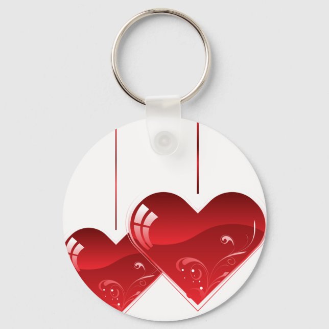 Hearts on a String Keychain (Front)