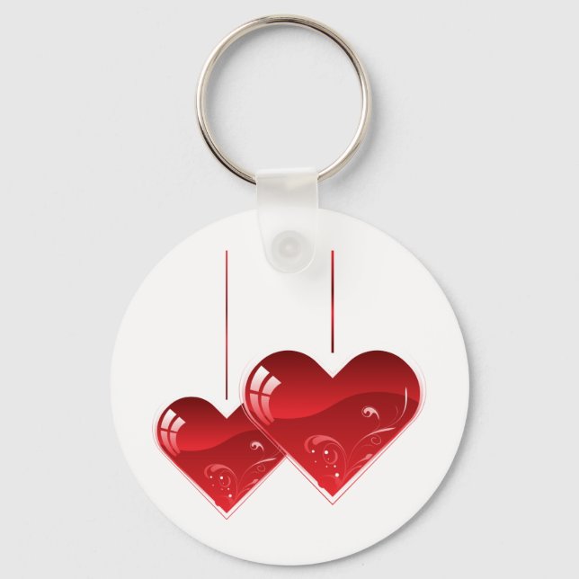 Hearts on a String Keychain (Front)