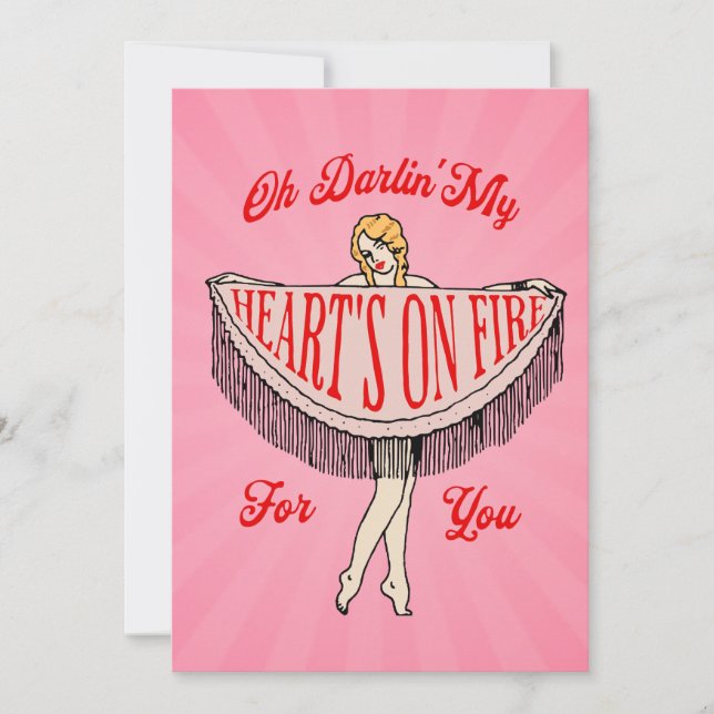 Heart's On Fire Flat Holiday Card (Front)