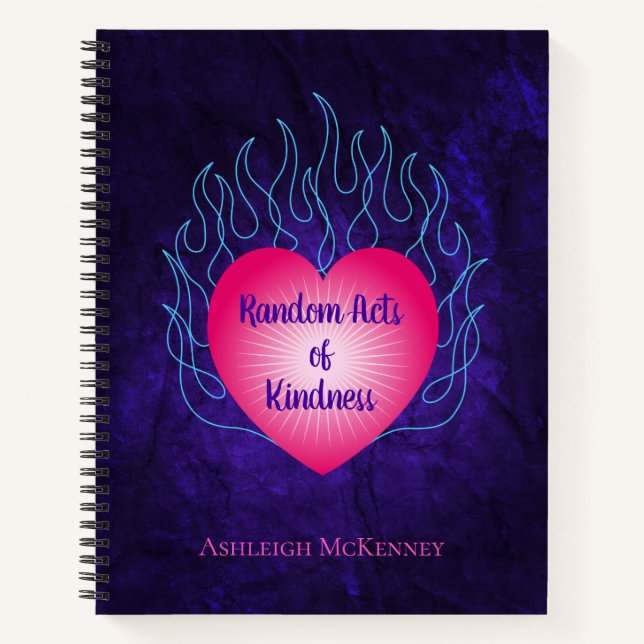 Hearts on Fire Random Acts of Kindness Notebook (Front)
