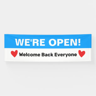 Hearts Open for Business Banner