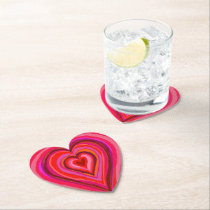 Hearts Paper Coaster