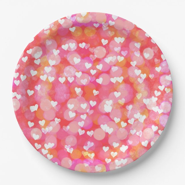 Hearts Paper Plate (Front)
