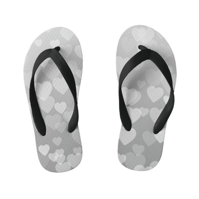 Hearts Pattern 17 Kid's Flip Flops (Footbed)