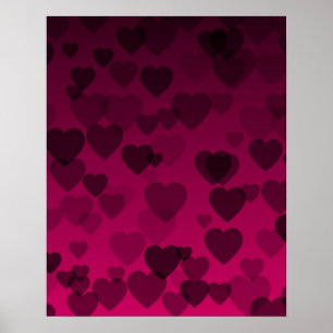 Hearts Pattern 18 Poster