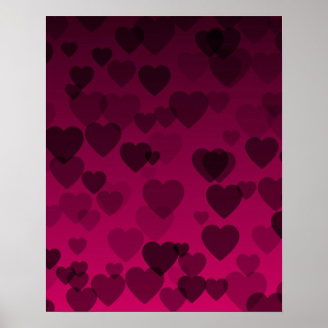 Hearts Pattern 18 Poster (Front)