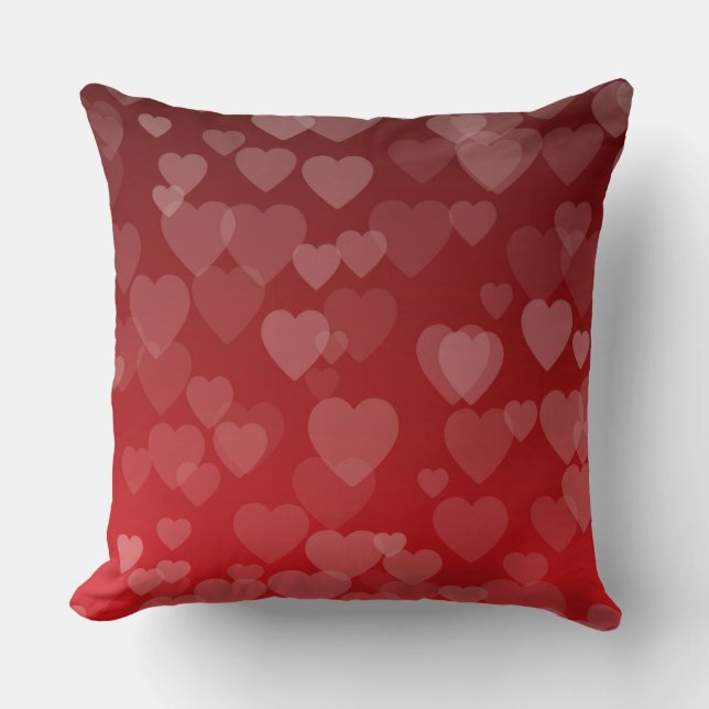 Hearts Pattern 19 Throw Pillow (Front)